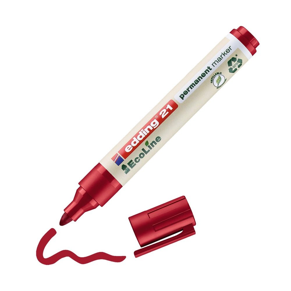 Alkoholos marker 1,5-3mm, Edding 21 EcoLine piros kép