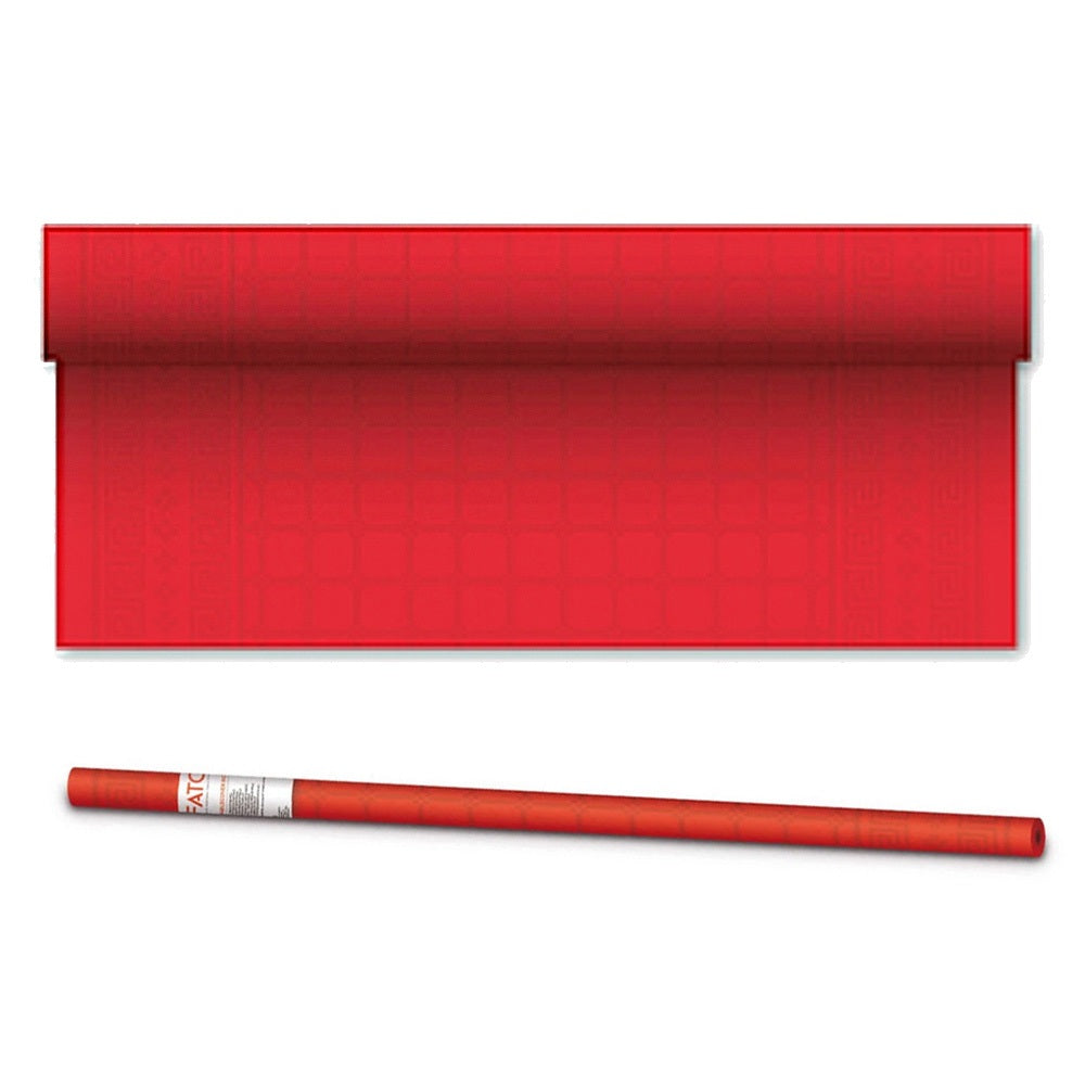 Asztalterítő damask tekercses 1,2 x 7 m Fato piros kép