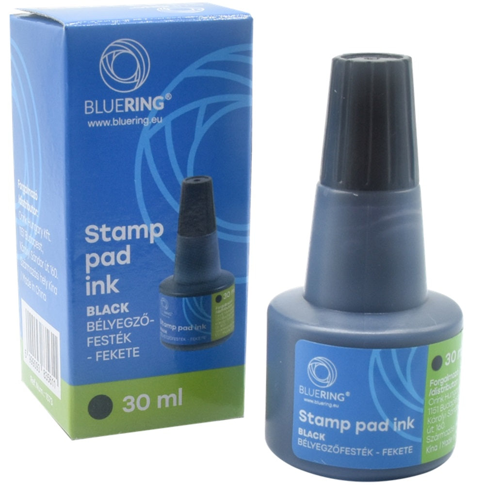 Bélyegzőfesték 30ml, Bluering® Flower fekete kép