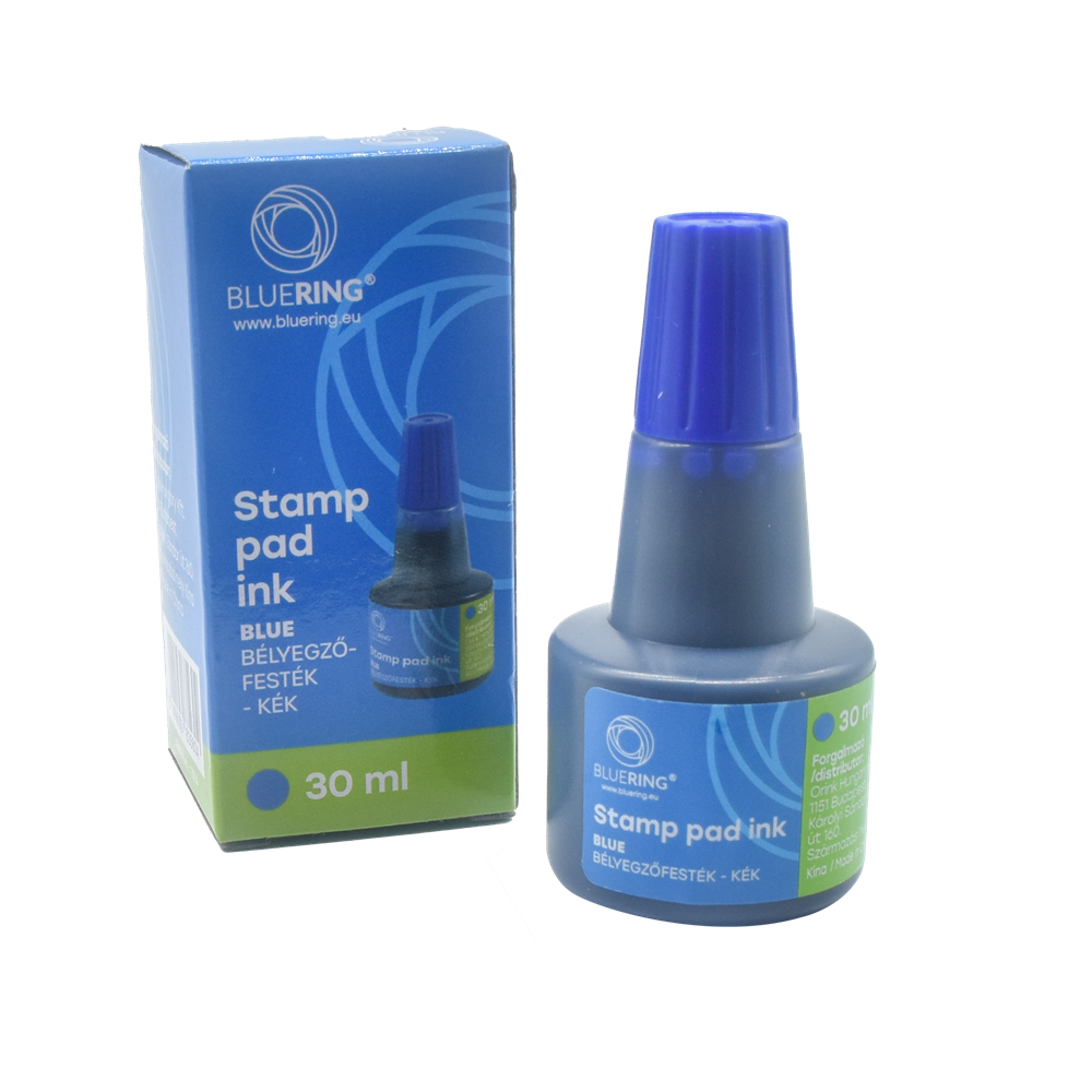 Bélyegzőfesték 30ml, Bluering® Flower kék kép