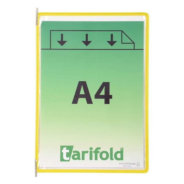 Bemutatótábla DJOIS A/4 álló felül nyitott sárga 10 darabos