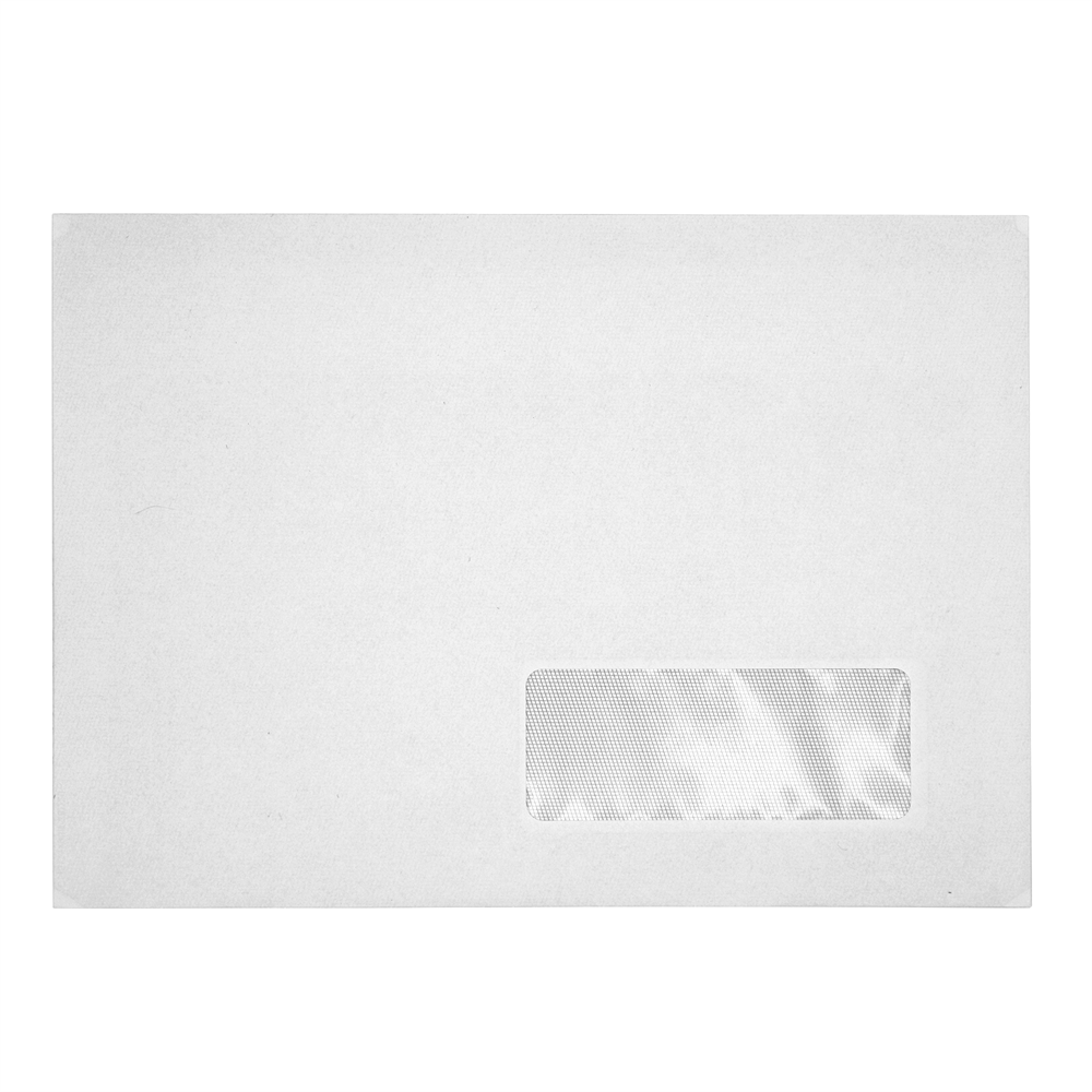 Boríték LC/5 öntapadó bélésnyomott jobb ablakos 35x90mm 162x229mm J28A20 Bluering® fehér kép