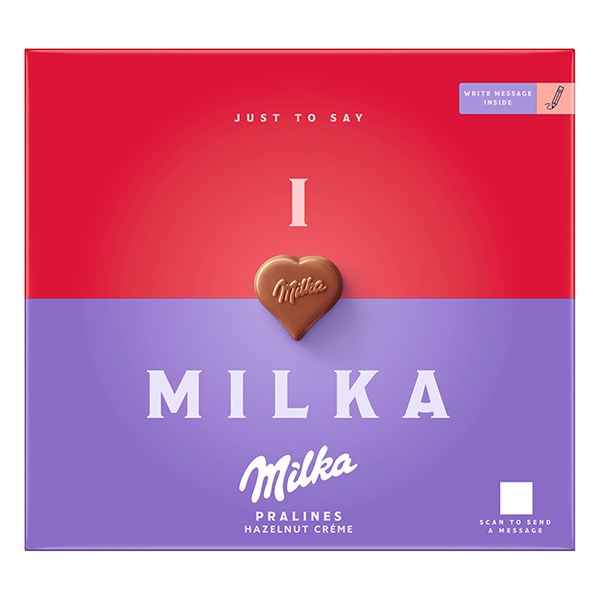 Csokoládé MILKA ILoveMilka mogyorókrémes 110 g