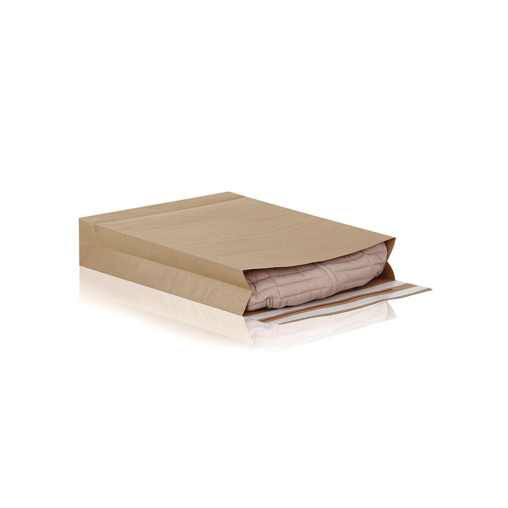 Csomagküldő webshop tasak 250x350x50mm, erős kraft papírból 250 db/doboz, E-green barna kép
