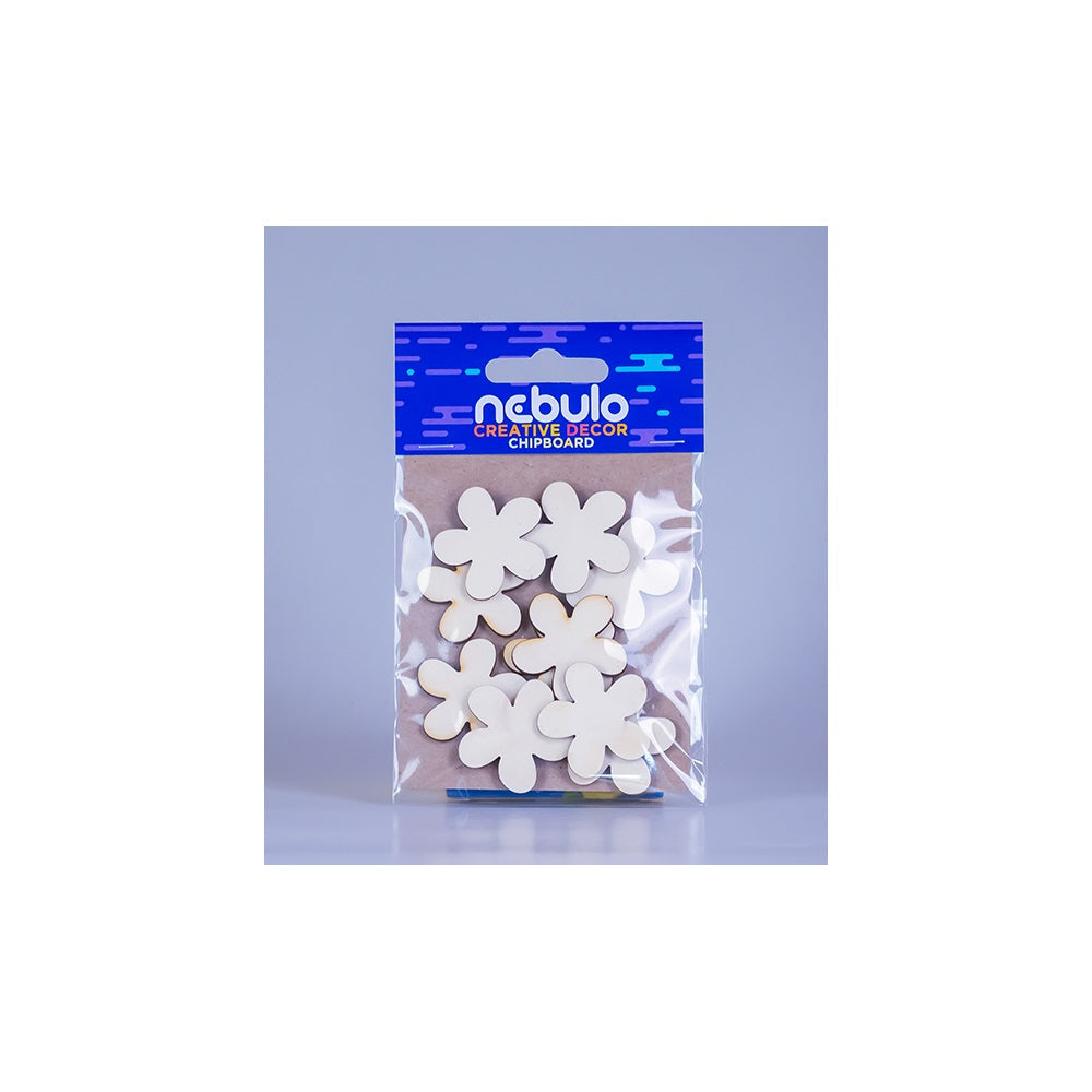 Dekor karton, mini virágok, 10 db/csomag, 8x12 cm, Nebulo kép