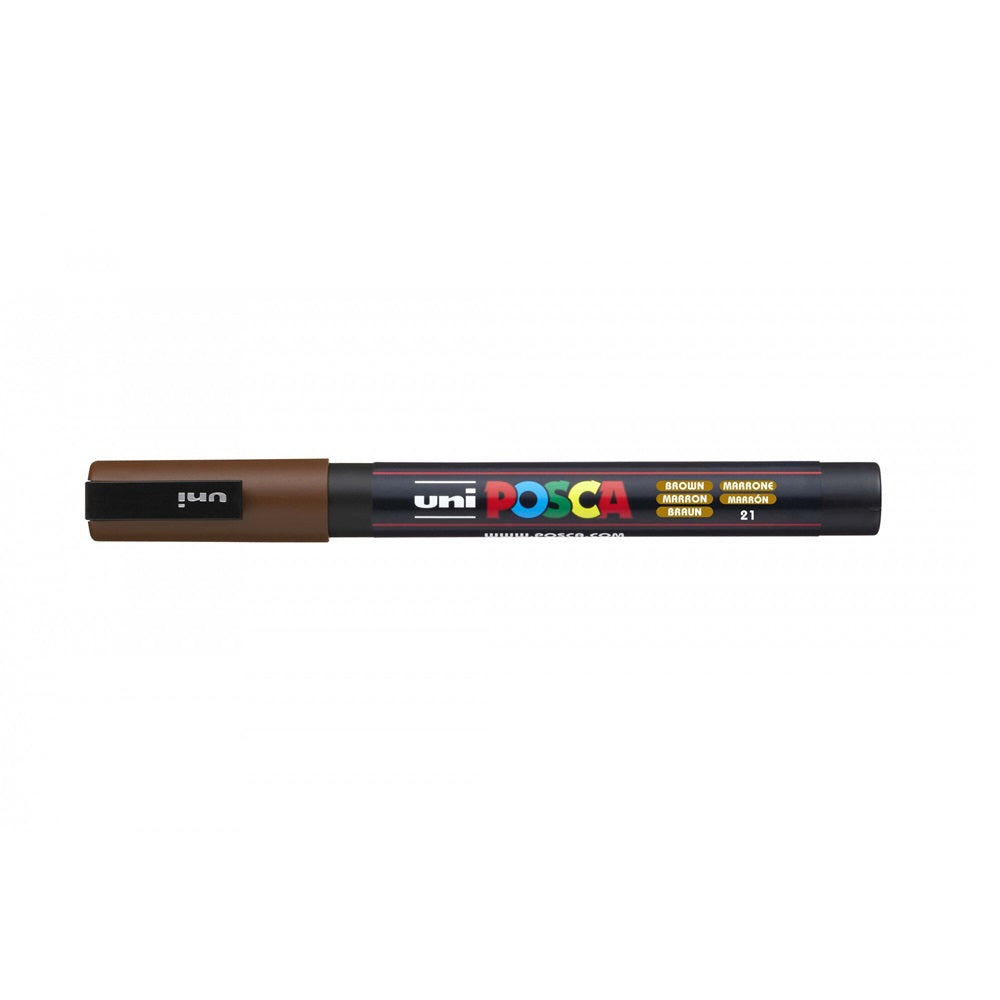 Dekormarker 0,9-1,3mm, Uni Posca PC-3M barna kép
