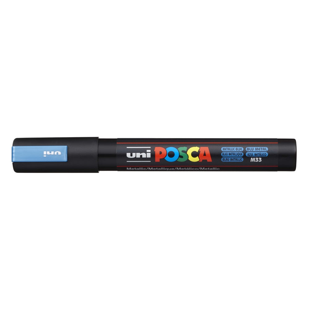 Dekormarker 1,8-2,5mm, Uni Posca PC-5M metál kék kép