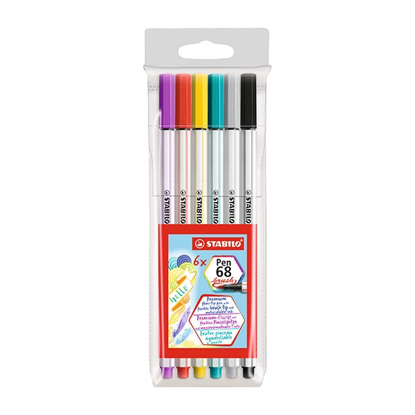 Ecsetfilc STABILO Pen 68 Brush 6 darabos