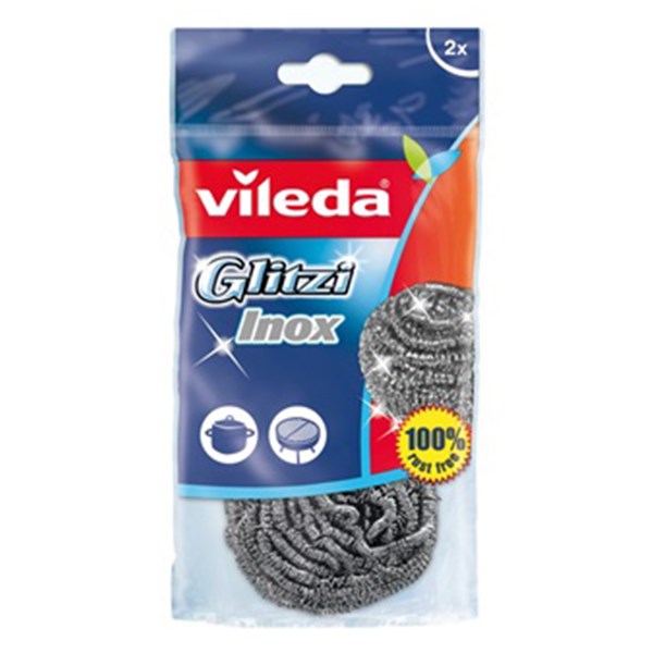 Edénysúroló VILEDA Glitzi inox fém párna 2 darabos