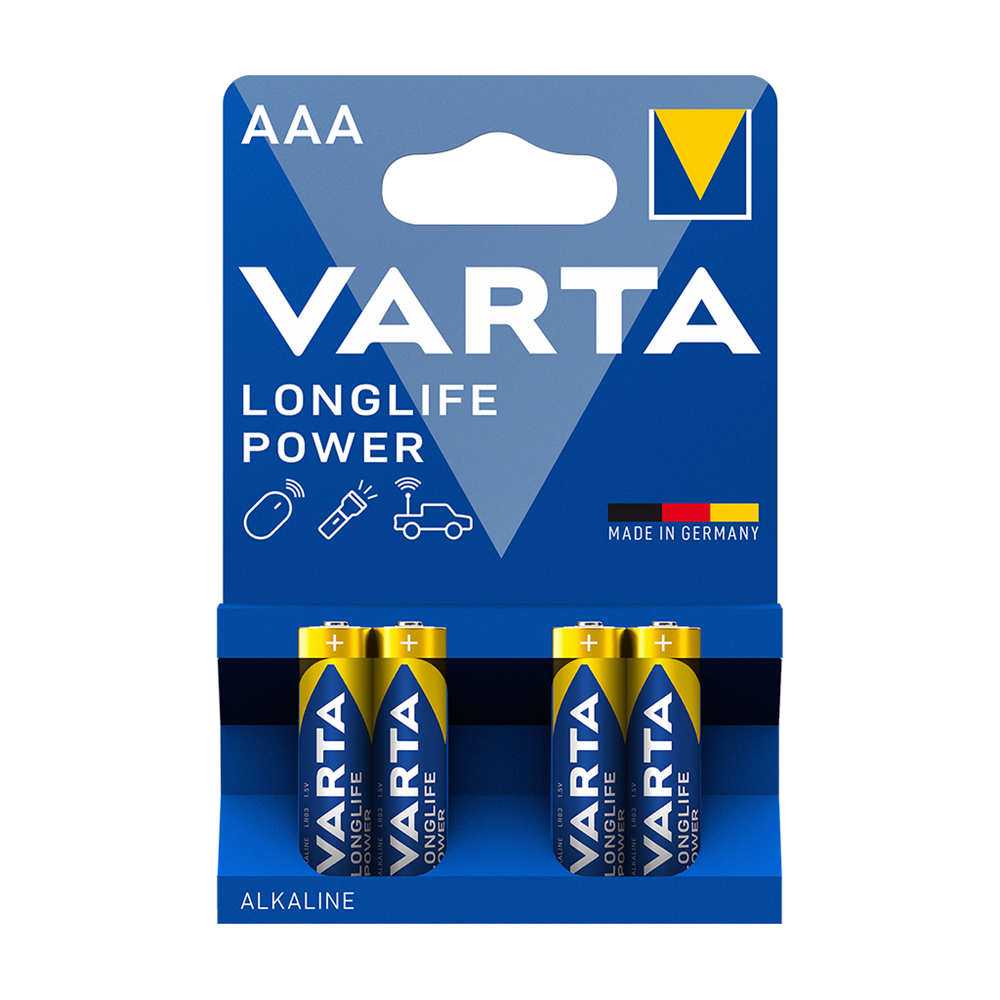 Elem AAA mikro LR03 Longlife Power 4 db/csomag, Varta kép