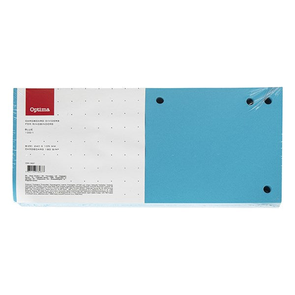 Elválasztócsík OPTIMA 105x240mm kék 100 darabos