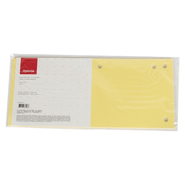 Elválasztócsík OPTIMA 105x240mm sárga 10 darabos