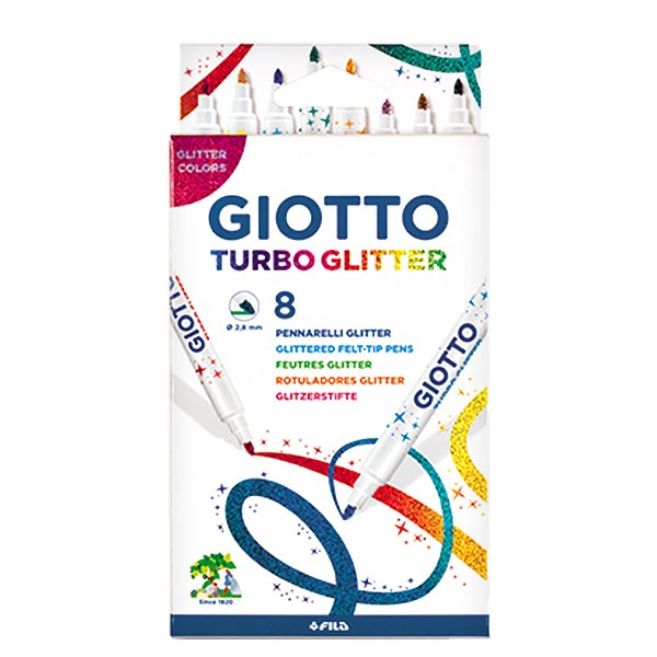 Filctoll GIOTTO Turbo Glitter csillámos 8 darabos