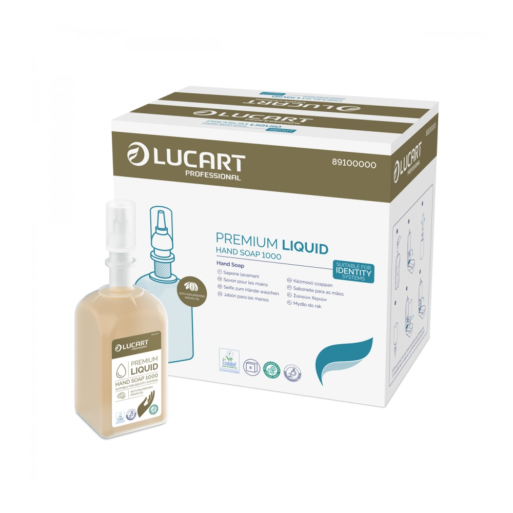 Folyékony szappan utántöltő 1 liter Identity Premium Lucart_89100000 kép
