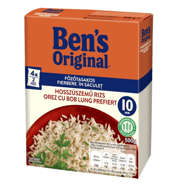 Főzőtasakos rizs UNCLE BEN`S hosszúszemű 4x125 g