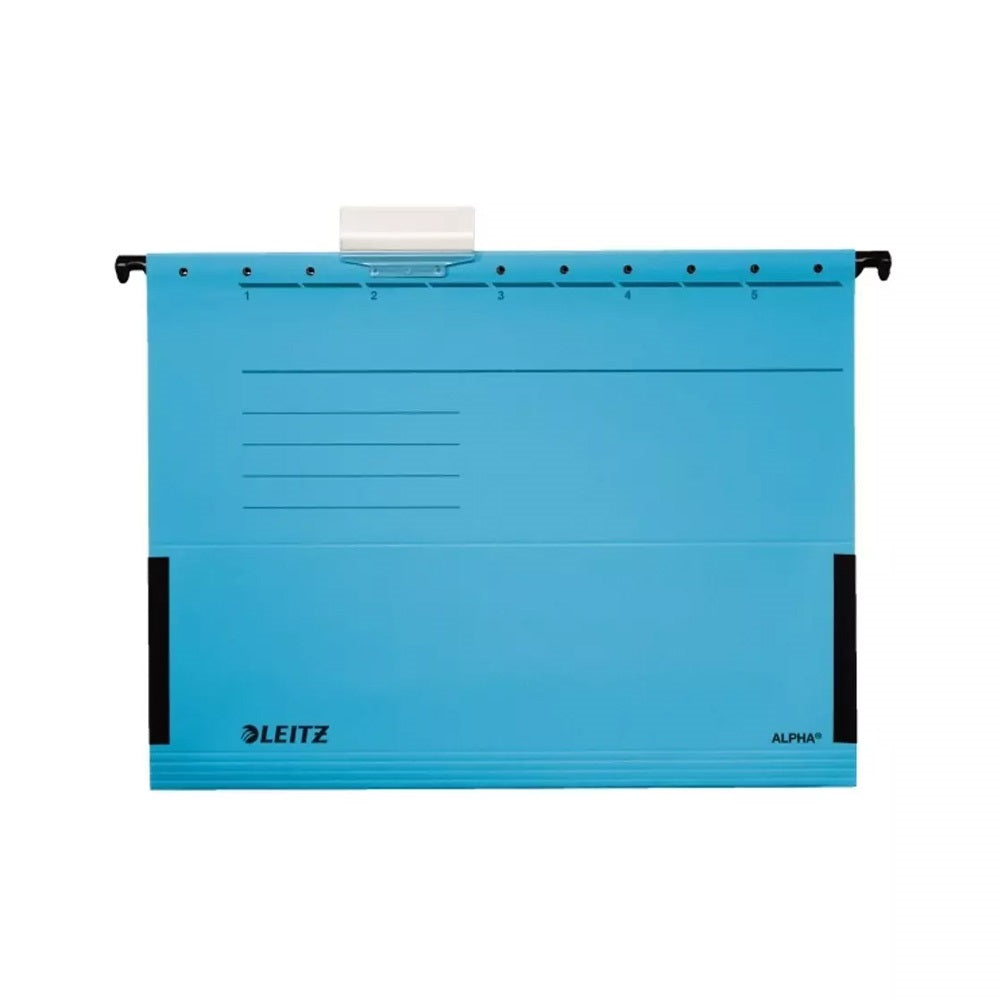 Függőmappa A4, karton oldaltzárt Leitz Alpha kék kép