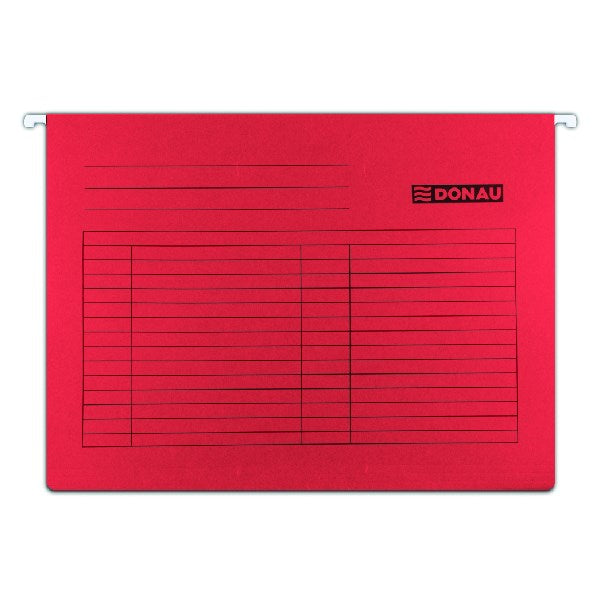 Függőmappa DONAU A/4 karton piros 25 darabos