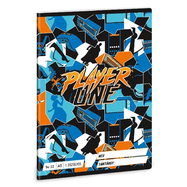 Füzet vonalas ARS UNA A/5 32 lapos 14-32 1. osztályos Player One