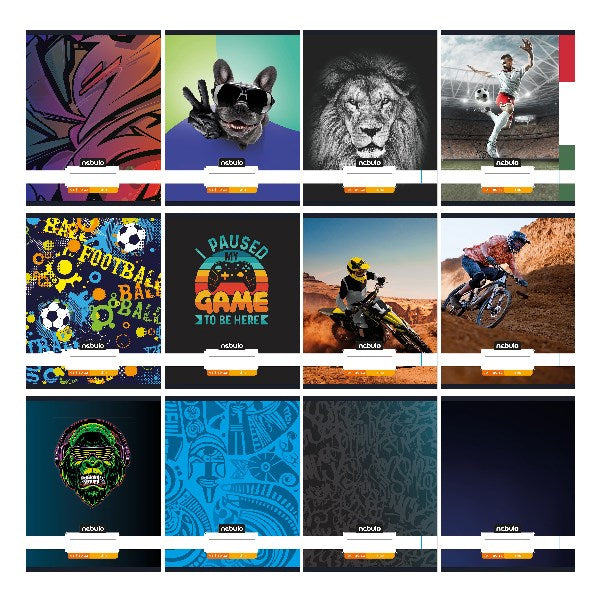 Füzet sima NEBULO A/5 32 lapos 20-32 Állatok 16 darabos