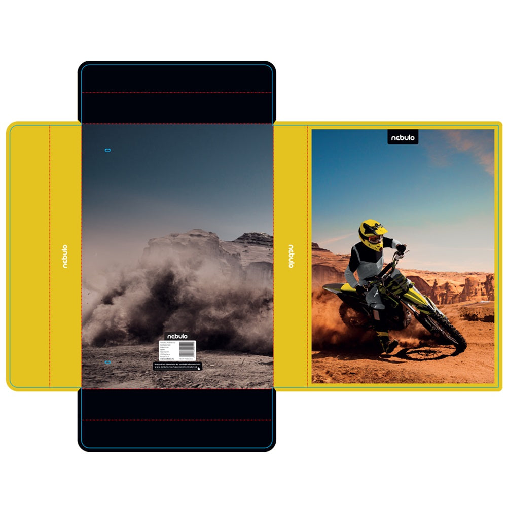 Füzetbox A4, hullámkarton, Motorcross, Nebulo kép