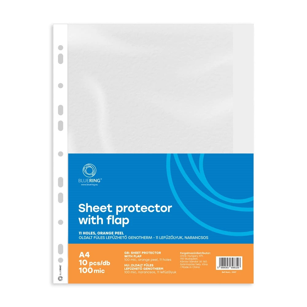 Genotherm lefűzhető, A4, 100 micron narancsos oldalt füles Bluering® 10 db/csomag, kép