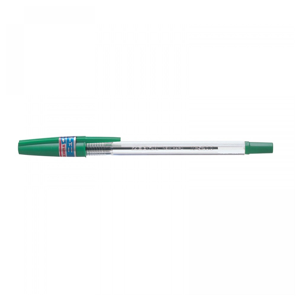 Golyóstoll 0,7mm, kupakos, N5200 Zebra, írásszín zöld kép