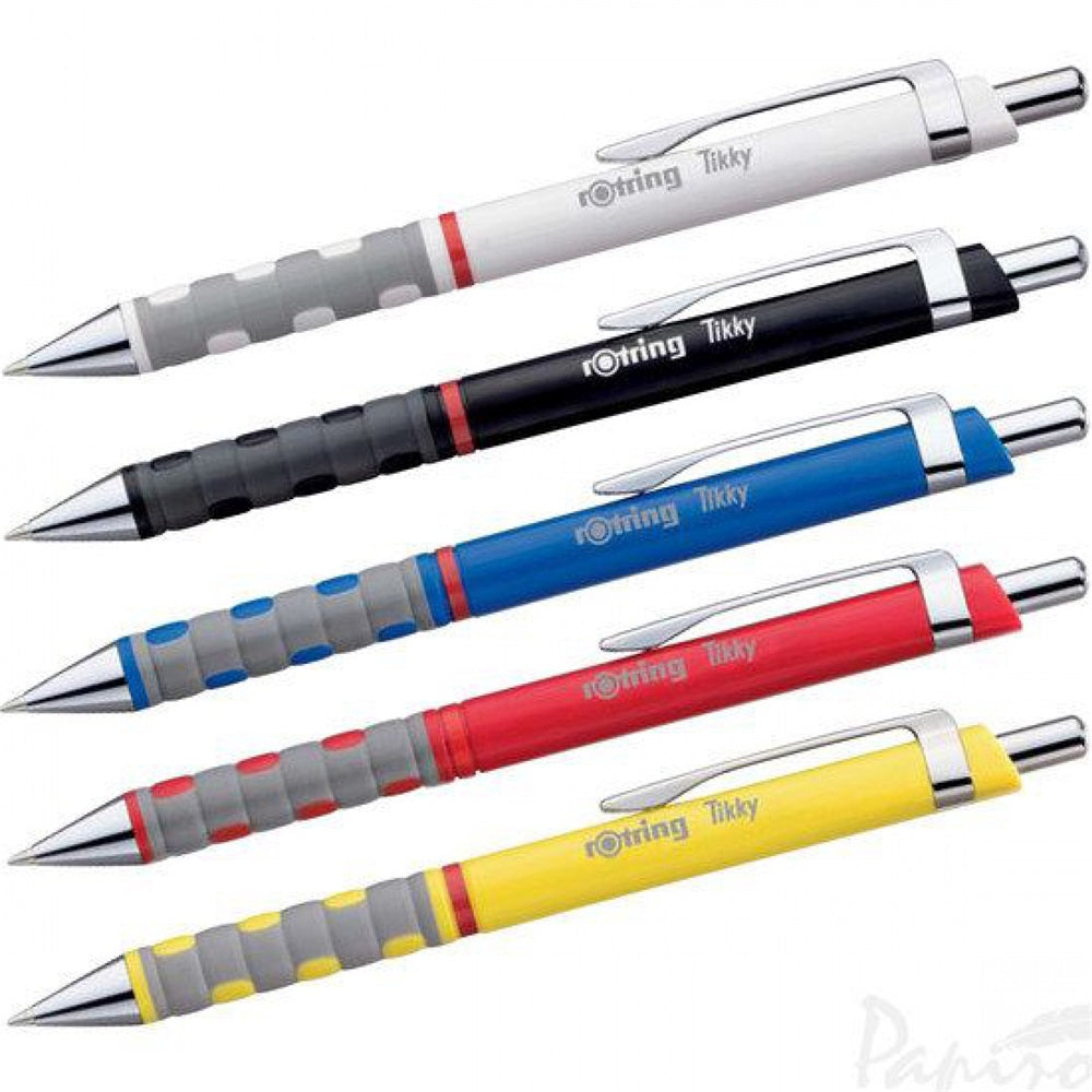 Golyóstoll fehér test, Rotring Tikky III, írásszín kék kép