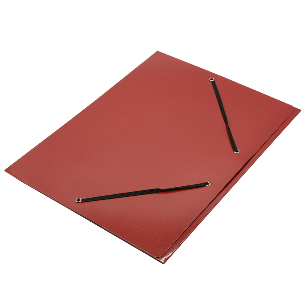 Gumis mappa A4, 400g. karton Fornax Glossy piros kép