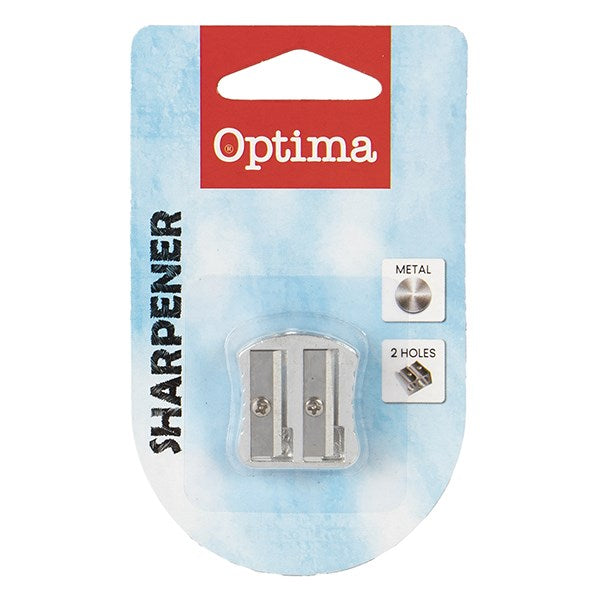 Hegyező OPTIMA fém bordázott fogórész 2 lyukú 1db/bliszter