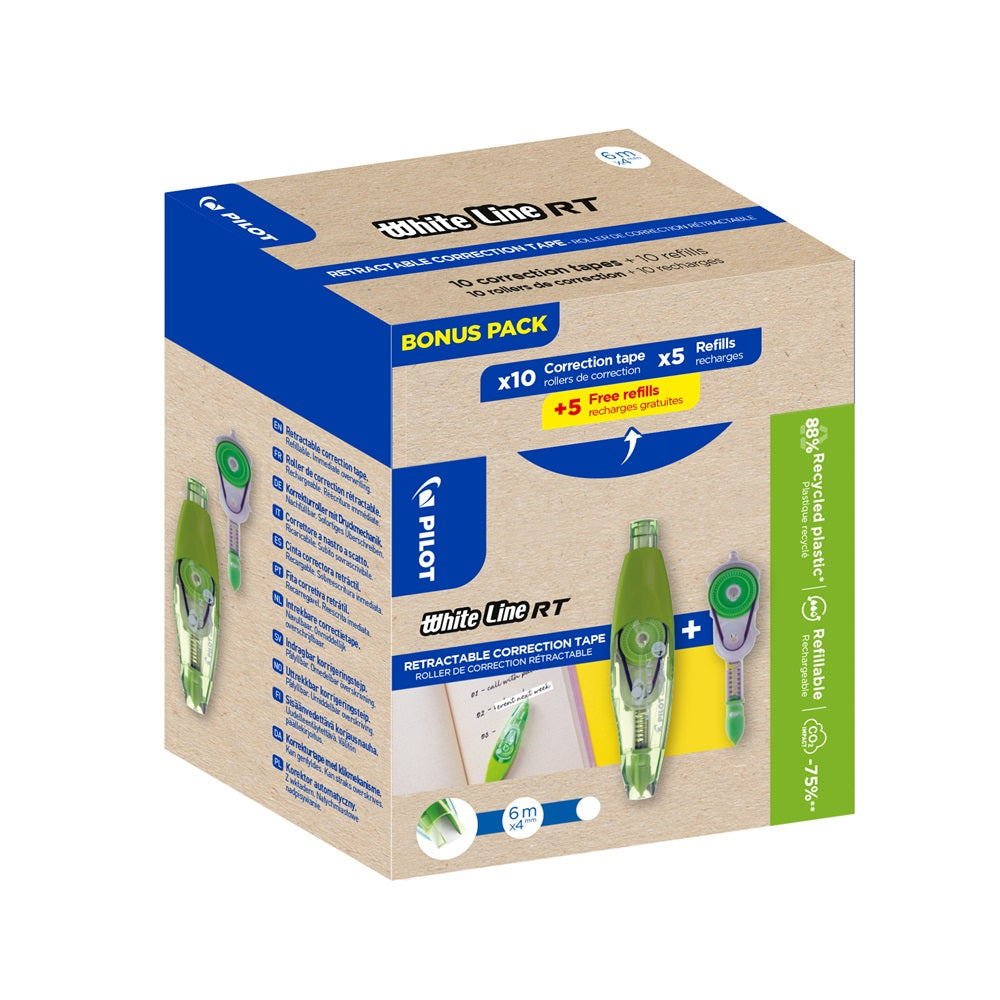 Hibajavító roller GREENPACK 10+10 nyomógombos hibajavító + betét Whiteline RT Pilot kép