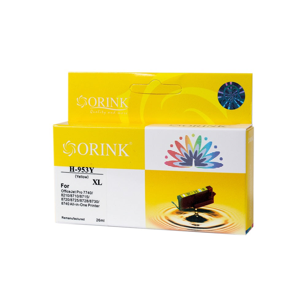 Utángyártott Hp 953XL/F6U18AE tintapatron yellow ORINK kép