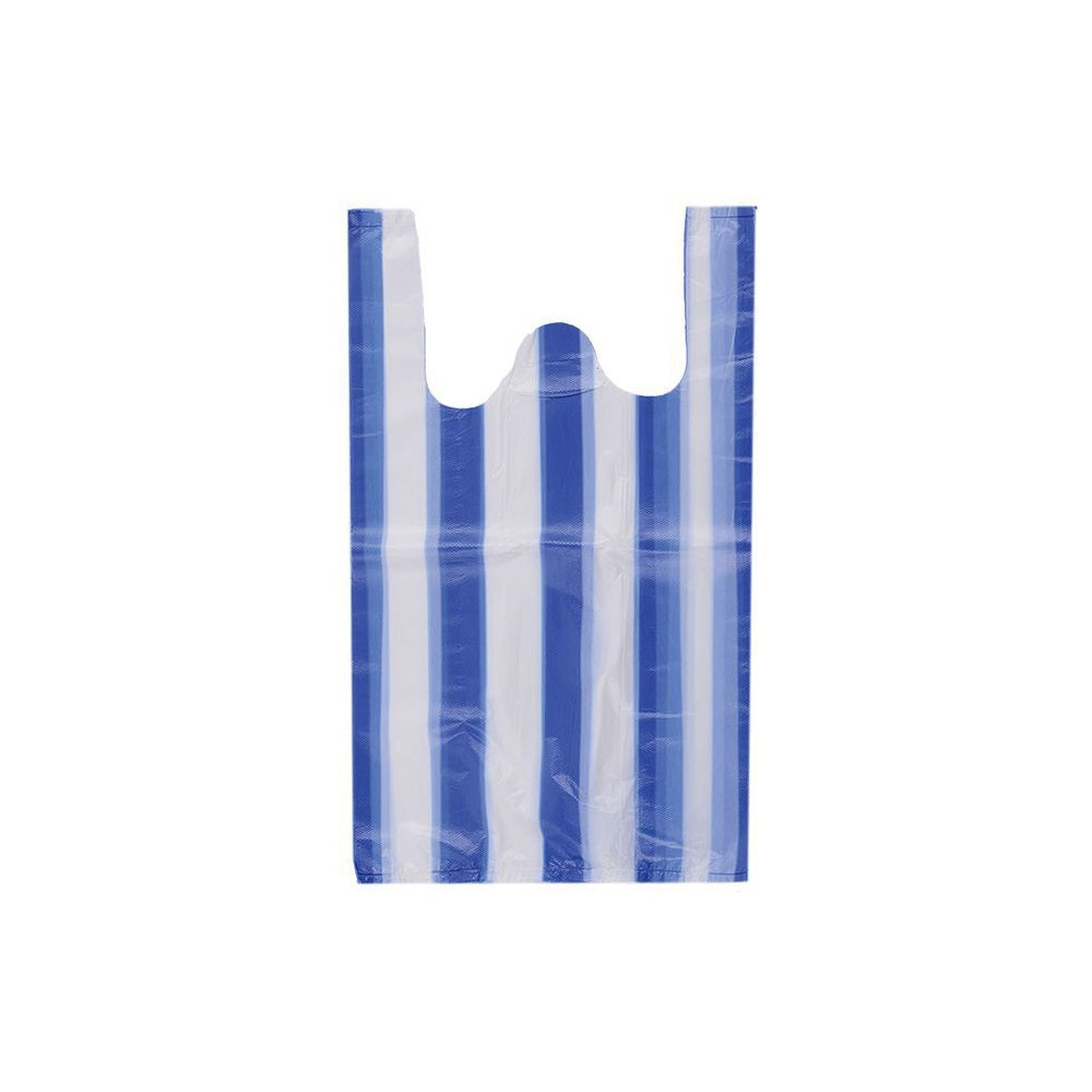 Ingvállas táska 280 x 500 mm 500 db/csomag kék-fehér csíkos kép