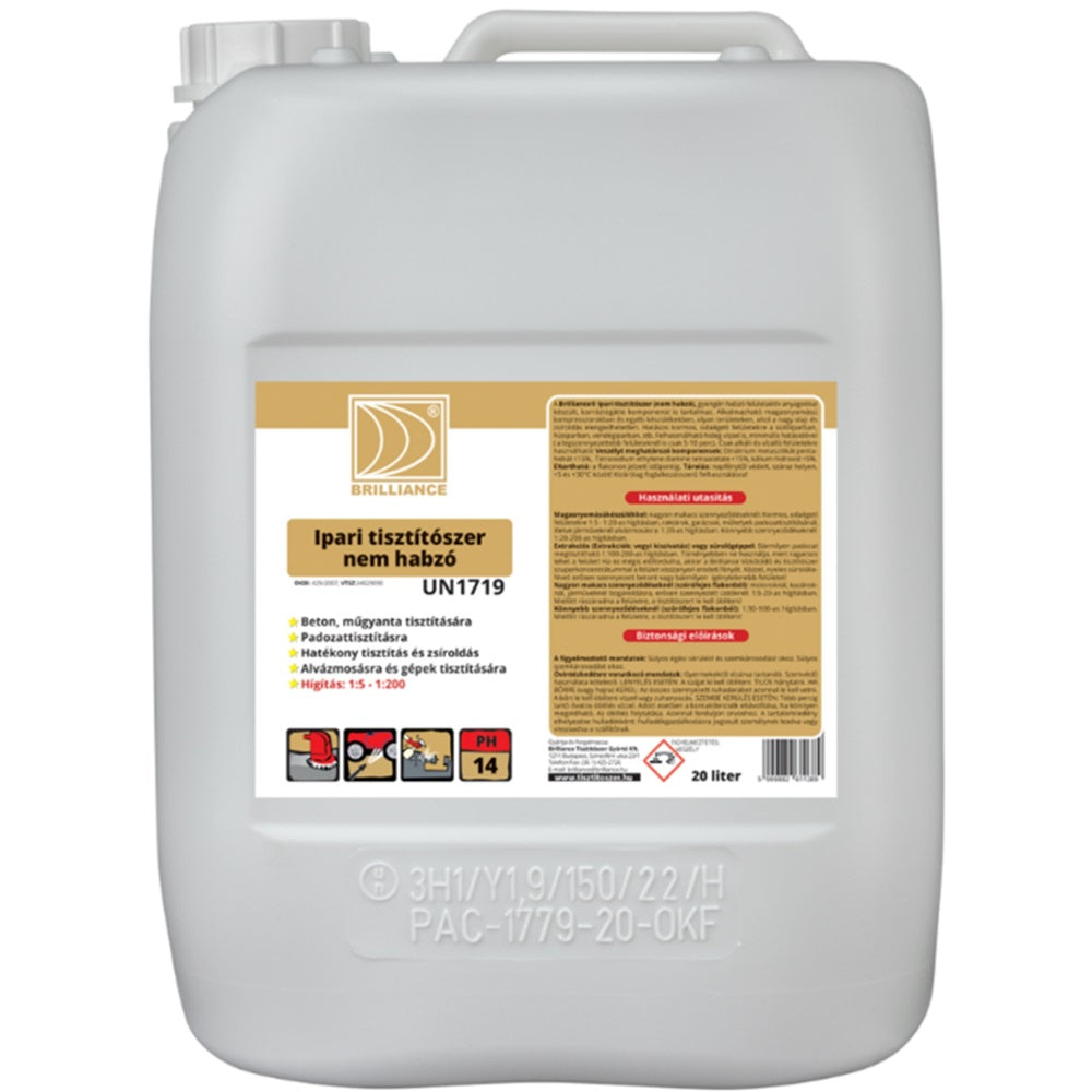 Ipari lúgos tisztítószer nem habzó 20 liter Brilliance kép