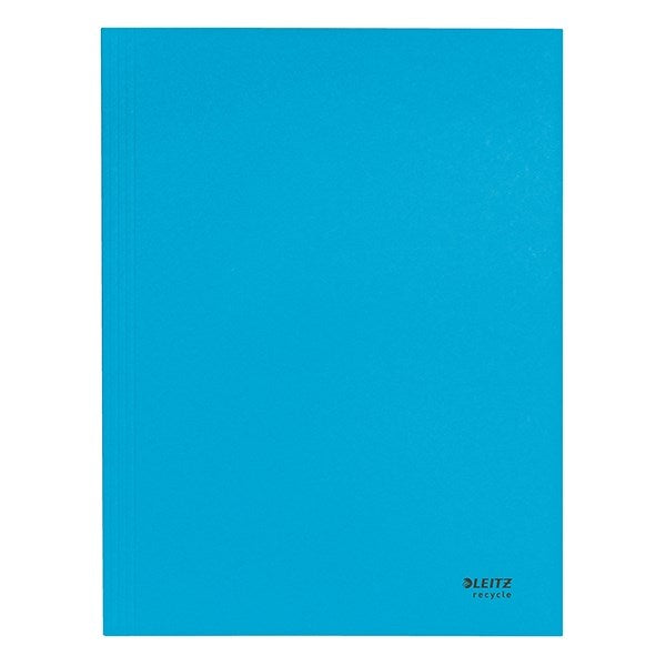 Iratgyűjtő LEITZ Recycle A/4 3 pólyás karton kék