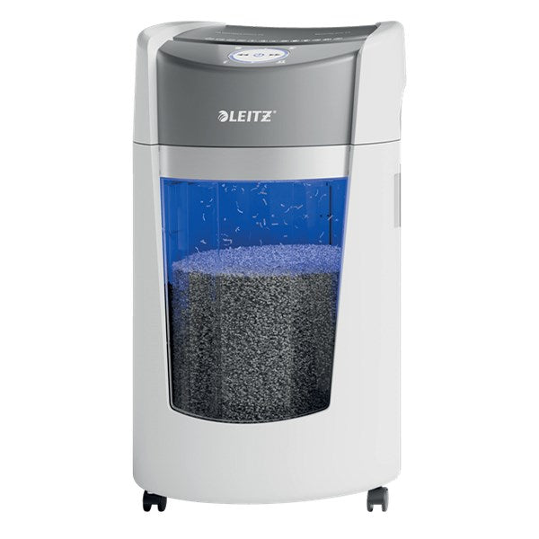 Iratmegsemmisítő LEITZ IQ OptiMax Office mikrokonfetti P5 10 lap fehér