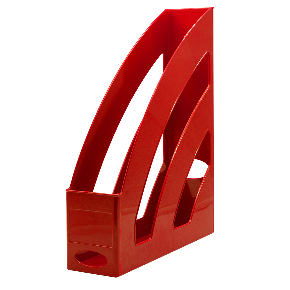 Iratpapucs 8cm, műanyag, 80x327x253mm, Bluering®, piros kép