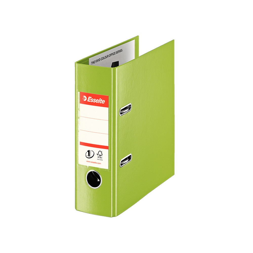 Iratrendező A4, 7,5cm, PP élvédő sínnel, Esselte Standard Vivida világoszöld kép
