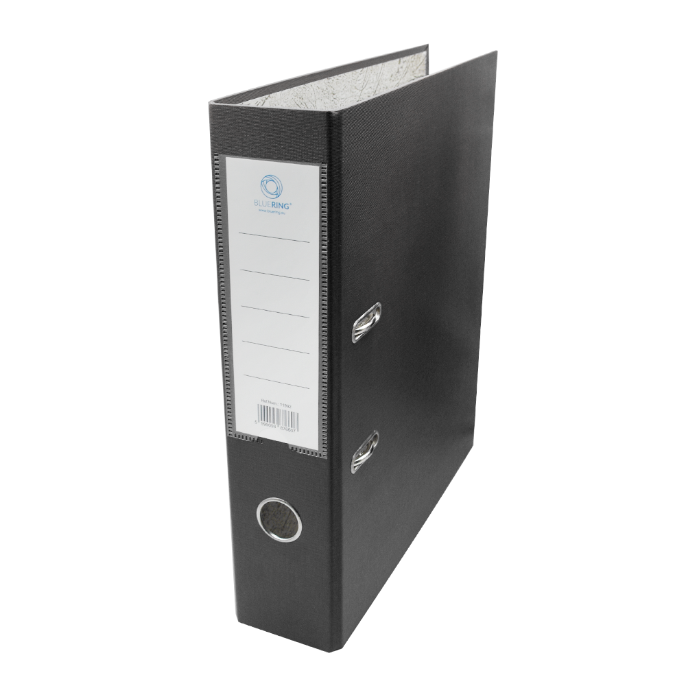Iratrendező A4, 7,5cm, két oldalt PP borítás,lapraszerelt, Bluering® Premium fekete kép