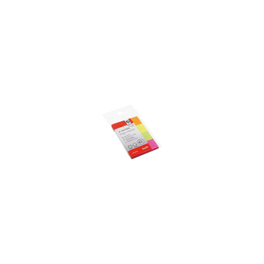Jelölőcímke 20x50mm 4x40lap papír A-series brilliant sárga, pink, zöld, narancssárga kép