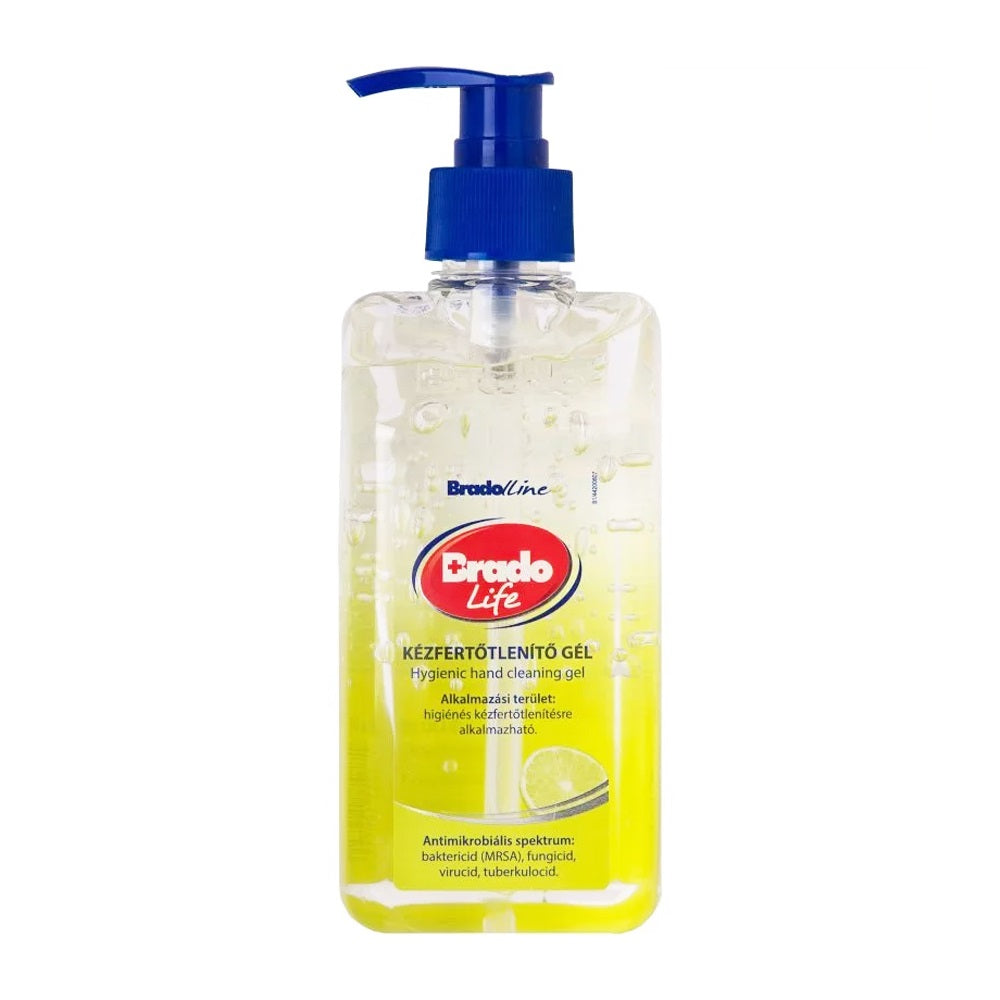 Kéz- és bőrfertőtlenítő gél pumpás 500 ml Bradolife citrom kép