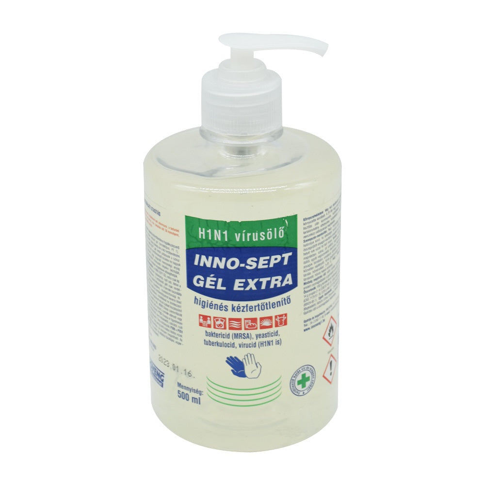 Kéz- és bőrfertőtlenítő gél pumpás 500 ml INNO SEPT GÉL EXTRA kép