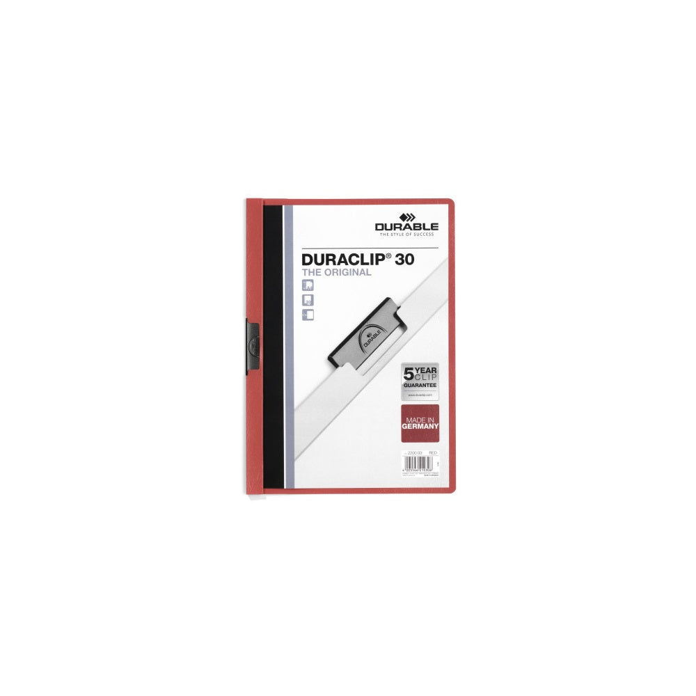 Klip mappa 30lap Durable Duraclip®, piros kép