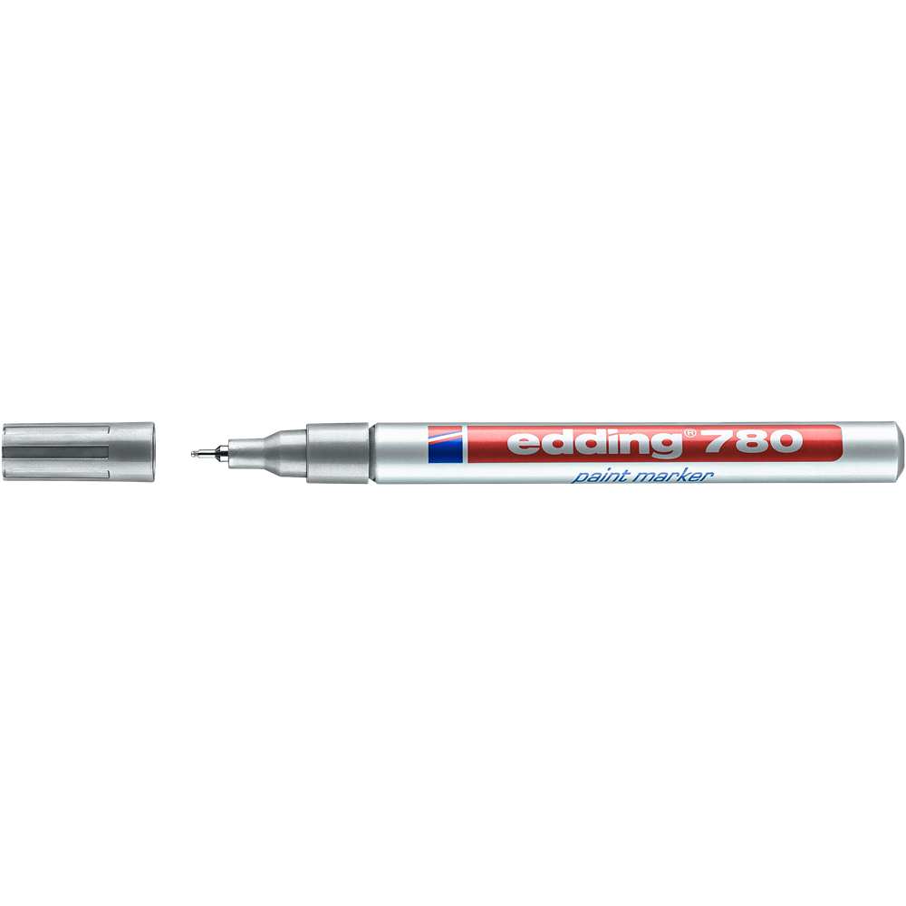Lakkmarker 0,8mm, kerek Edding 780 ezüst kép