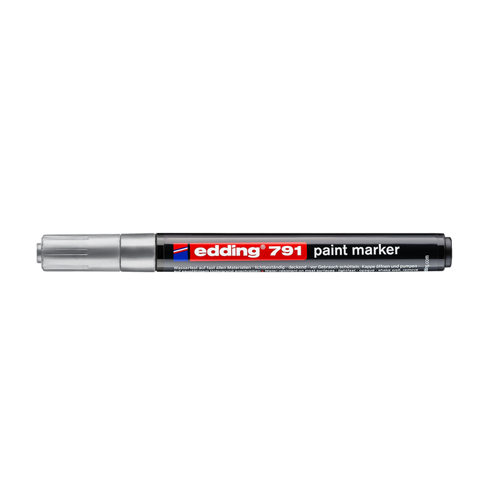 Lakkmarker 1-2mm, kerek Edding 791 ezüst kép