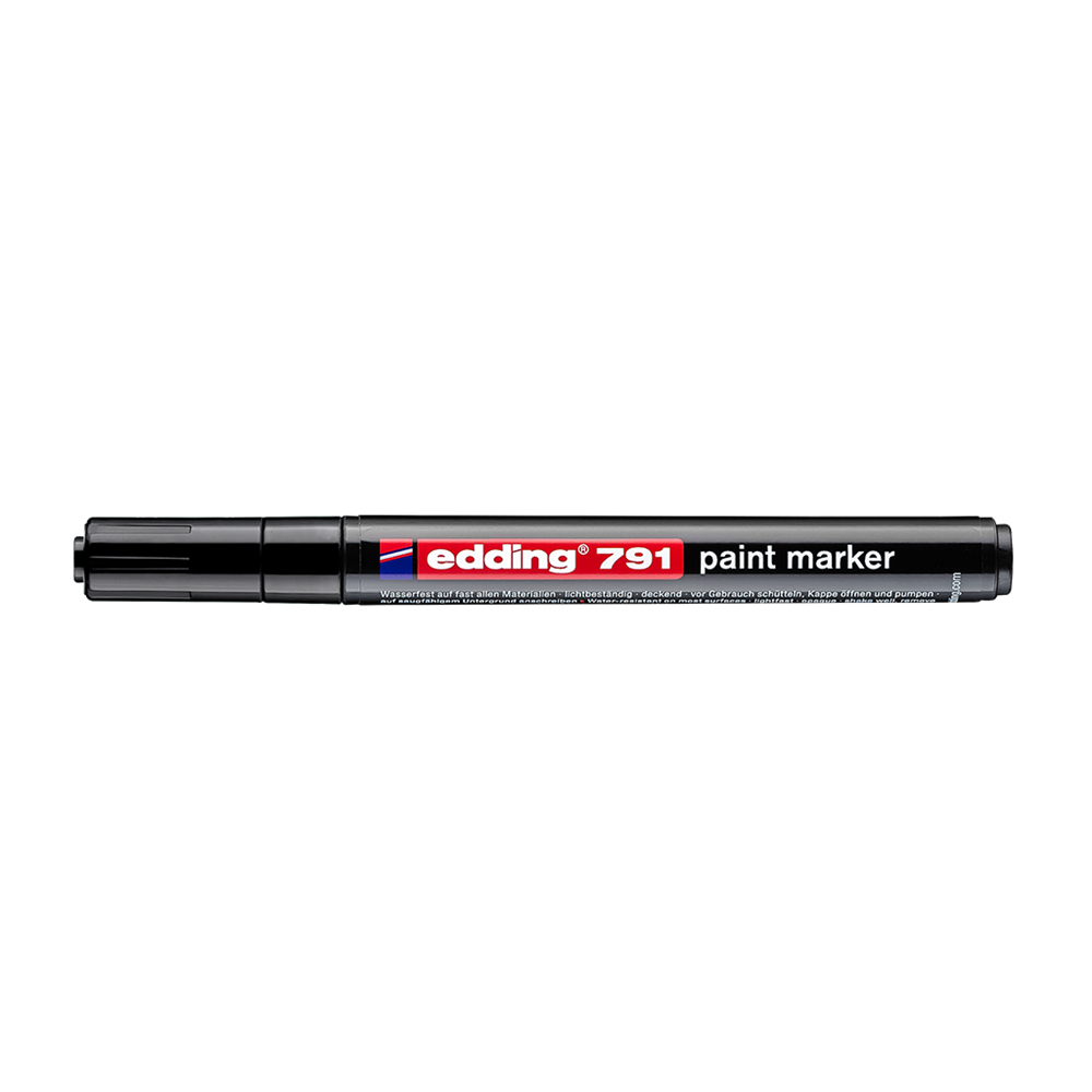 Lakkmarker 1-2mm, kerek Edding 791 fekete kép