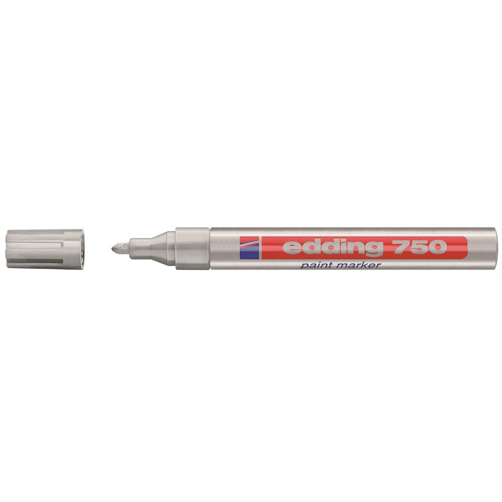 Lakkmarker 2-4mm, kerek Edding 750 ezüst kép