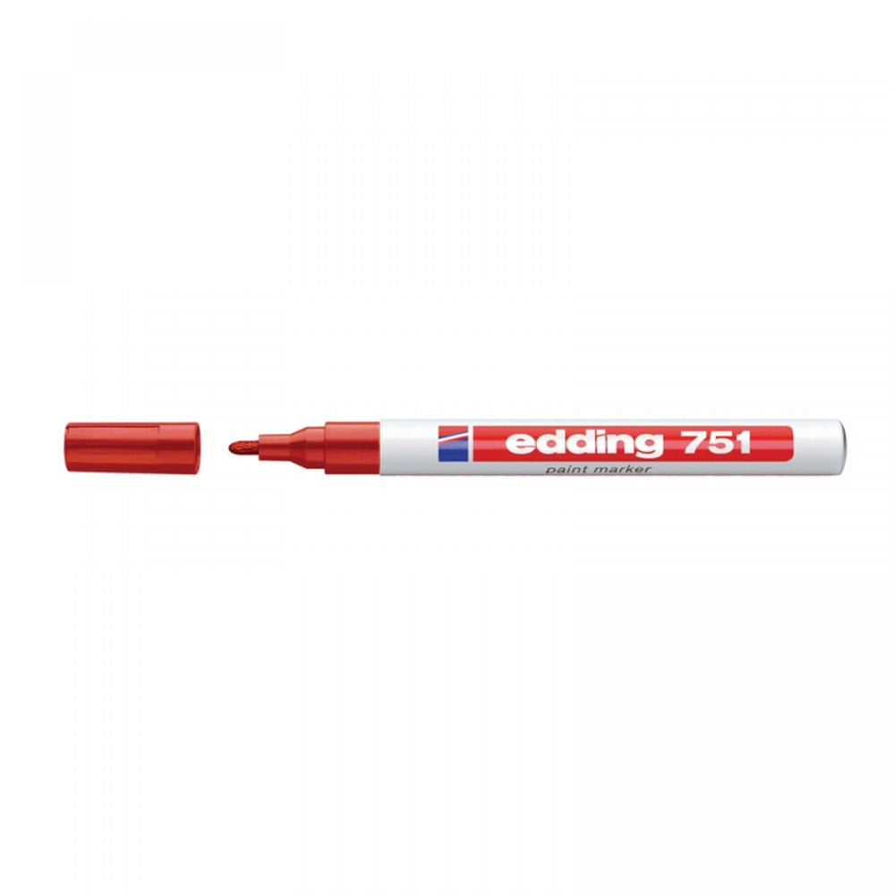 Lakkmarker 1-2mm, kerek Edding 751 piros kép