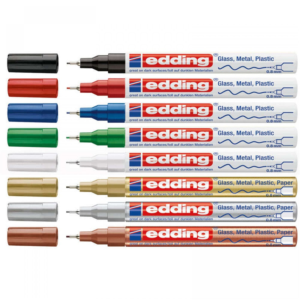 Lakkmarker 0,8mm, kerek Edding 780 zöld kép