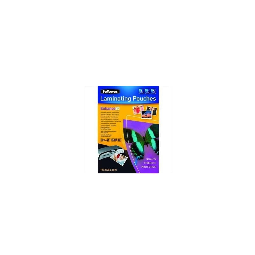 Lamináló fólia, 100x150mm, 80 mikron, fényes, 25 db/doboz, Fellowes® kép