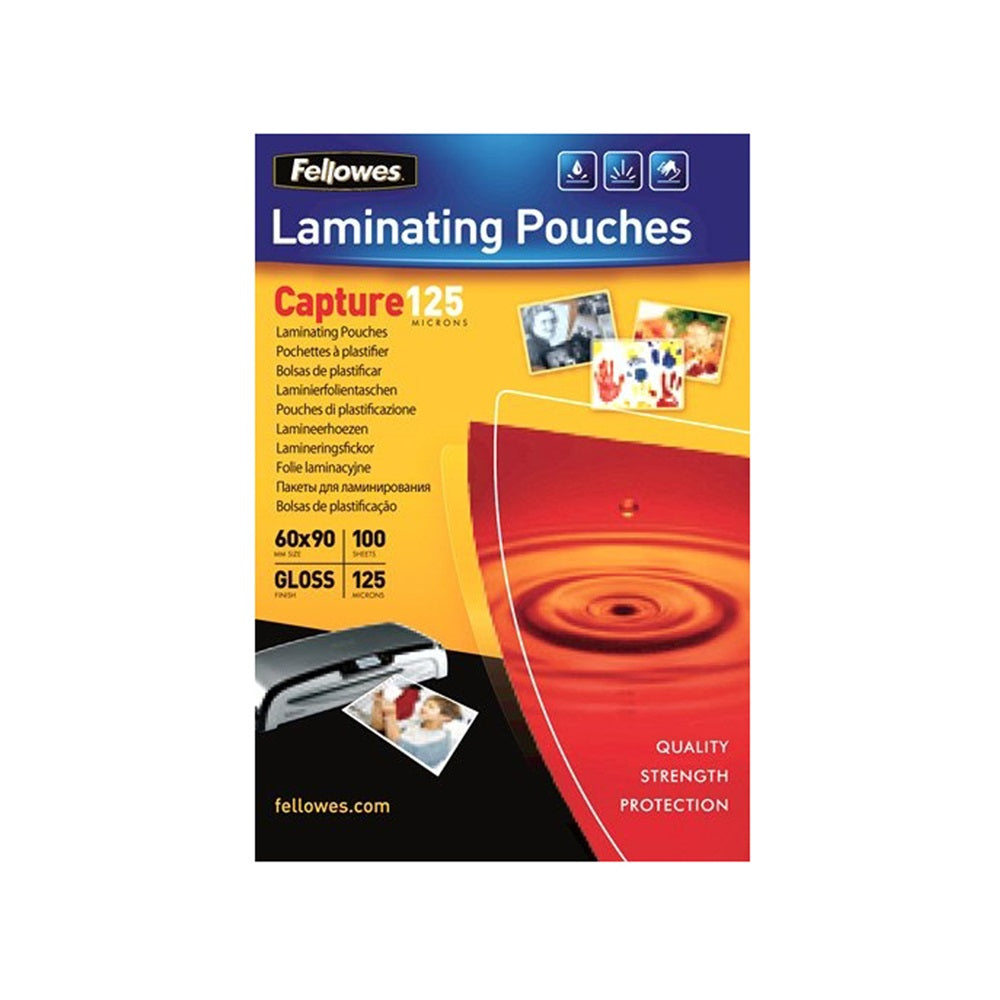 Lamináló fólia, 60x90mm, 125 mikron, fényes, 100 db/doboz, Fellowes® kép